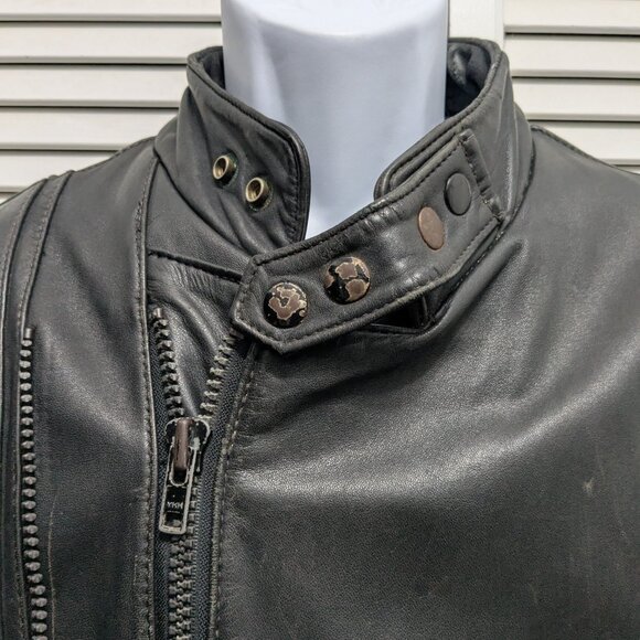 SOLDHein Gericke VTG AMF Harley Davidson Leather Cafe Racer Jacket 40 Thrashed - Picture 7 of 16